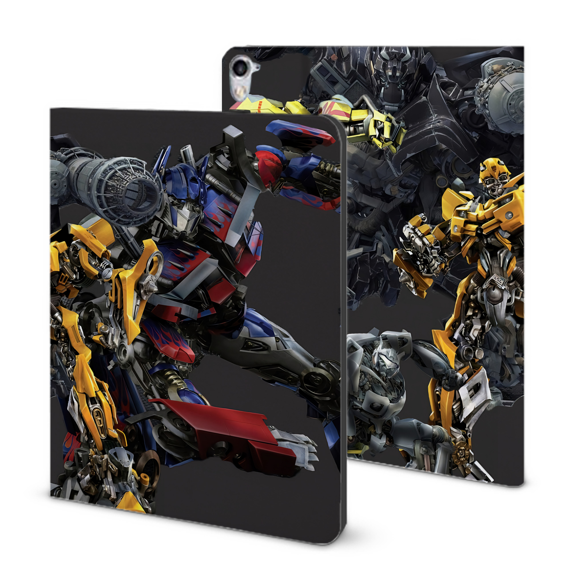 （画像用） Transformers トランスフォーマー IPad ケース ブック型 PUレザー TPU 耐衝撃 軽量 薄型 ペン収納なし 全面保護 IPad 各モデル対応
